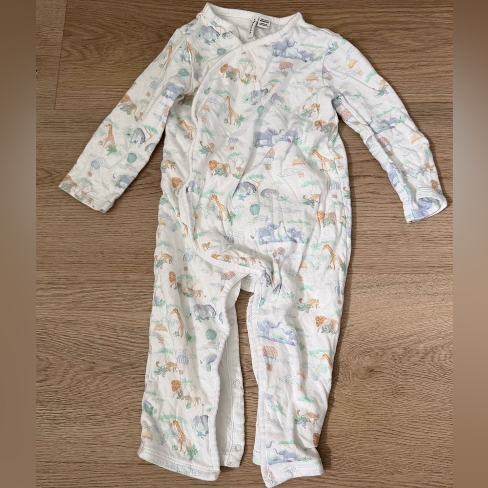 Janie & Jack Baby Animal Toile Wrap One Piece